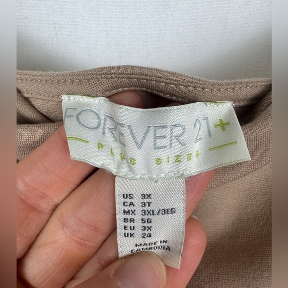 Women’s Tan Plus Size Forever 21 Dress - Picture 2 of 6